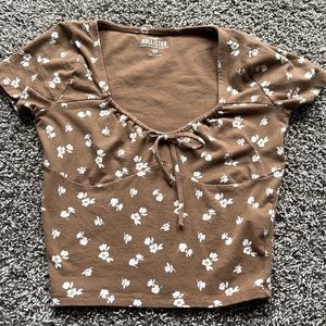 Hollister Brown Floral Top